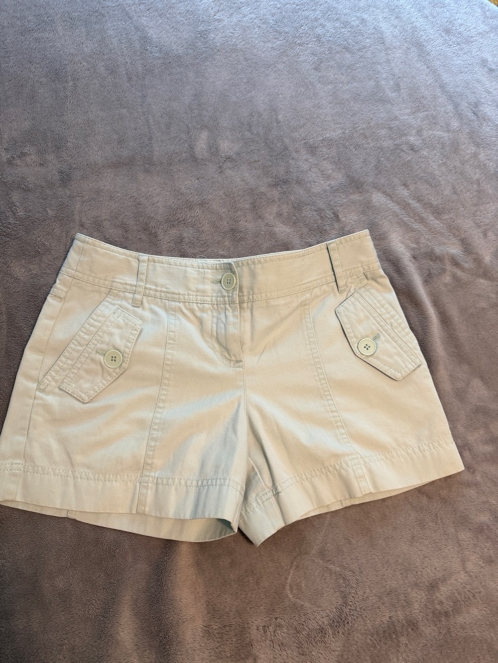 Ann Taylor Loft Women’s Mint Green Cotton Casual Shorts